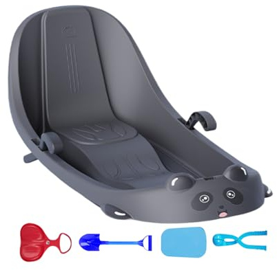 Meindin Sleds for Snow,Built-in Backrest Sport Supplies | Built-in Brake Kids Snow Sled - for Boys Girls Preschoolers Snowy Hills Park Backyard Playground