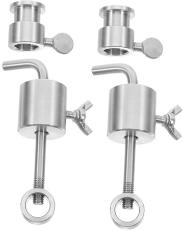 SHINEOFI 2 Piezas Bloques de Peso para Barbacoa de Acero Inoxidable Contrapesos para Pinchos y Asadores Accesorios Resistentes al Calor para Parrilla Reuniones Familiares y Picnic al Aire