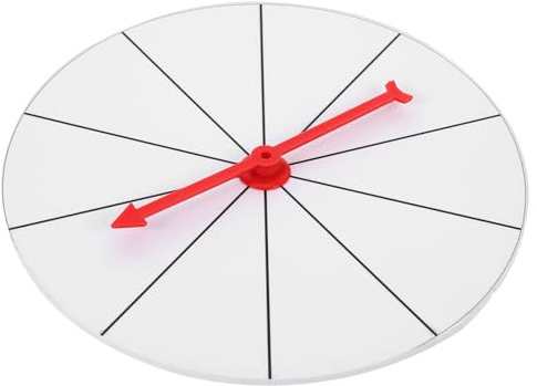 TOYANDONA Roue Fortune Murale Diamètre 20 Cm, Roue de Tirage Aléatoire Rotative pour Jeux de Société, Accessoire de Tombola Léger et Portable, pour Fêtes et Événements