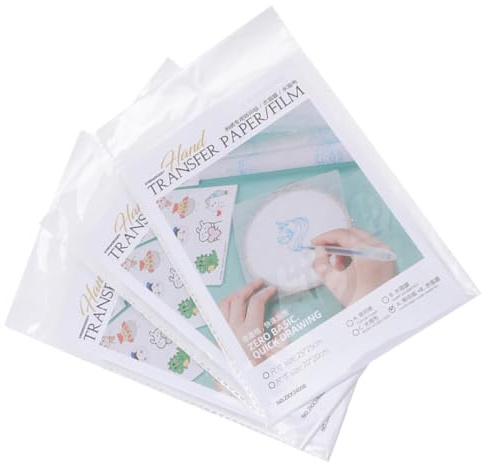 SWOOMEY Pellicola Solubile in Acqua per Ricamo su Tessuti Bianca in Carta PVA, Stabilizzatore Strappabile Resistente Supporto Stabile per Cucito e Applique Decorativi