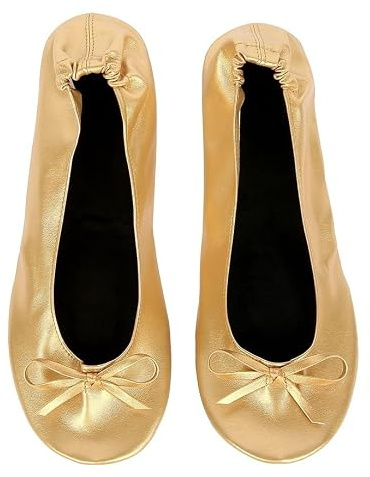 LCKKJHG After Party Shoes Fashion Women Flats Portable Fold Up Bridal Prom Ballerinas Flat Roll Foldable Ballets