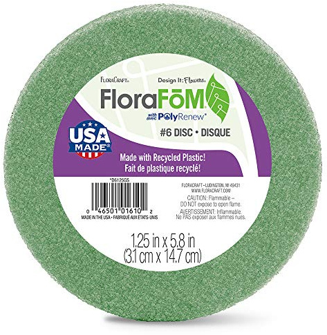 FloraCraft FloraFōM Disc 1.25 Inch x 5.8 Inch Green