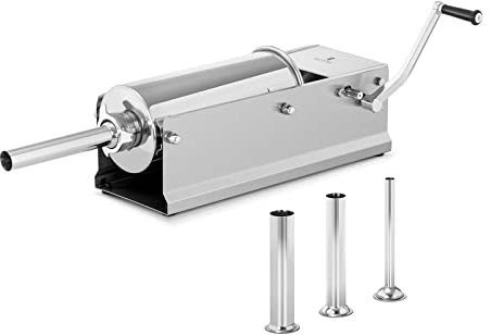 Royal Catering Insaccatrice Manuale Per Salumi Orizzontale Macchina Per Insaccare RC-SFV5L (Acciaio Inox, 5 litri, 2 velocità)