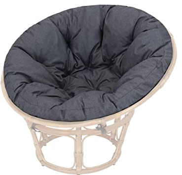 Acolchado para sillón Papasán, Acolchado, Acolchado de Repuesto Papasan, diámetro 114 cm, cojín de Suelo Acolchado, Manta para Gatear, sillón Colgante,Color Azul Marino