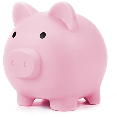 Fuyamp Cute Piggy Bank, Child to Cherish Money, Keepsake Nursery Decor, Cute Coin Money Box Saving Coins Cash Fun Gift for Kids(Pink)