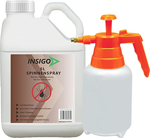 INSIGO 5 Liter Spinnenspray + 2 Liter Drucksprüher