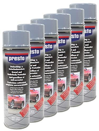 Steinschlag & Unterbodenschutz UBS Spray Hell Grau Presto 306031 6 X 500 ml