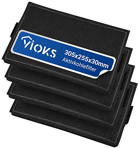 Lot de 4 filtres à charbon actif de rechange pour hotte aspirante Miele 9231860 DKF 19 pour hotte à recirculation d'air avec charbon actif pour hotte aspirante Miele