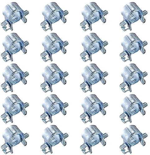20 Pz Morsetti per Tubi Flessibili, Morsetti per Tubo ad Iniezione di Carburante, Mini Fascette Stringitubo Clip in Acciaio Inossidabile per Fissaggio di Tubo Benzina - 10-12 mm