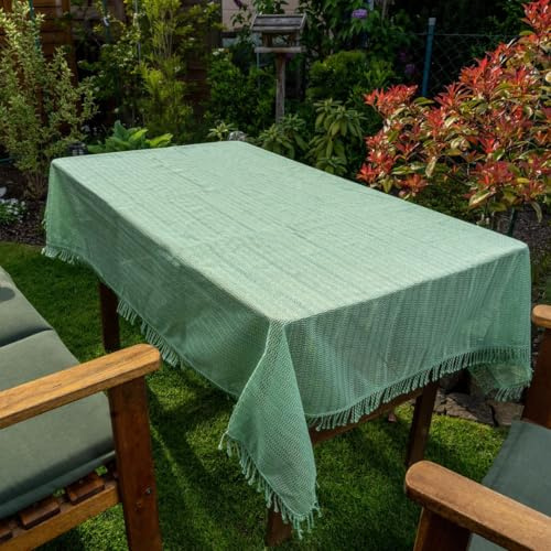 laro Gartentischdecke Wetterfest rutschfest Eckig, Muster:Grün, Größe:130x160 Classic