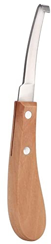Ejoyous Coltello per Zoccoli a Lama Dritta in Acciaio Ad Alto Tenore di Carbonio Coltello per Zoccoli per Bovini - Coltello Professionale per Zoccoli per Rifinitura e Taglio di