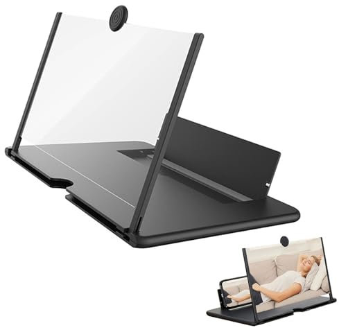 Amplificador de Pantalla para Movil 10 Pulgadas, 3D HD Amplificador de Pantalla Videos Películas, Amplificador Soporte de Teléfono Plegable, Lupa de Pantalla de Teléfono Movil Adecuado