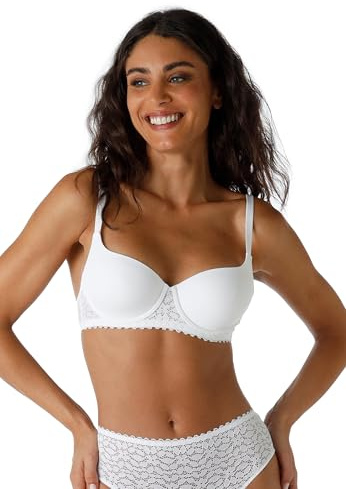 Lovable Reggiseno Balconcino Imbottito con Ferretto | Coppe Preformate, Comfort Quotidiano e Femminilità | Value Elegance Donna, Bianco, 38 / 5C