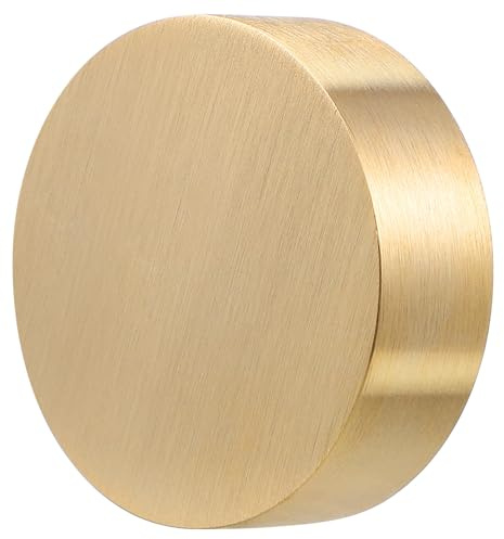 Ipetboom Brass Paperweight 1.57 Inch Round Calligraphy Desk Accessory Metal Weight for Office and Writing Workspace Organizer