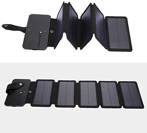 Topyond Solar Power Bank 25000mAh Foldbar Solar Panel Charger, USB Portable Battery Pack med solladdning för campingvandringsresor