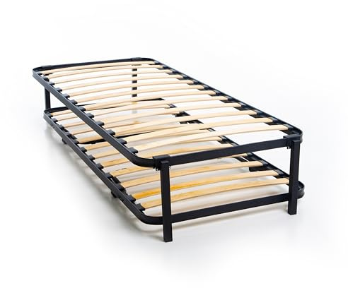 DOLCI SOGNI Rete Letto Singolo Estraibile Bambini, Struttura 80x190, Secondo Letto a Scomparsa, 100% Made In Italy