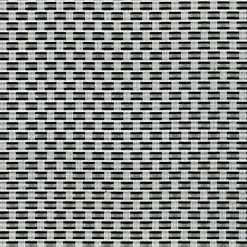 TENAX Rete Tessuta Decorativa Frangivista Composta da PVC e Poliestere, Texstyle Plus, Argento-Nero, 1,00x5 m