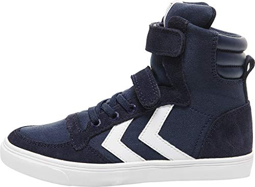 Hummel Unisex Kinder Slimmer Stadil High Jr Hohe Sneaker, Dress Blue, 35 EU