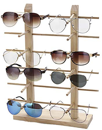 JUSTDOLIFE Brillenständer Kreative Holz Sonnenbrille Rack Brillenständer