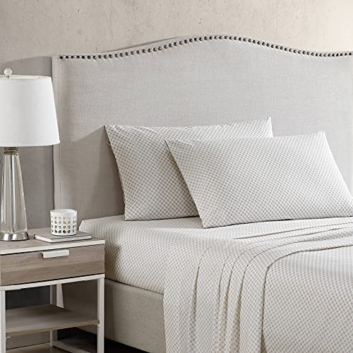 Stone Cottage - Full Sheets, Cotton Percale Bedding Set, Crisp & Cool Home Decor (Millstone, Full)