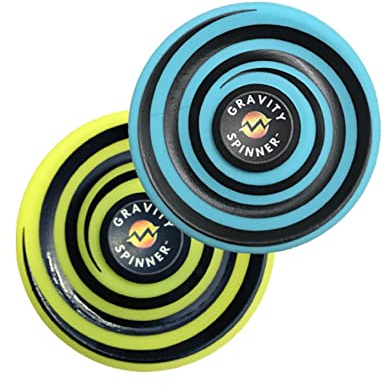 Gravity Disc Fidget Spinners – Red & Glow Fidget Spinner Set to Take Anywhere You Go – Pocket Fidget Gadget to Play Indoor & Outdoor Games for Boys & Adults (2-Pack)