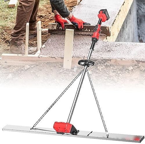 Grattoir électrique pour béton, règle de nivellement vibrante pour Sol en béton, Lame de 6000 TR/Min, 150 cm, Structure Fixe Triangulaire pour Chape en béton