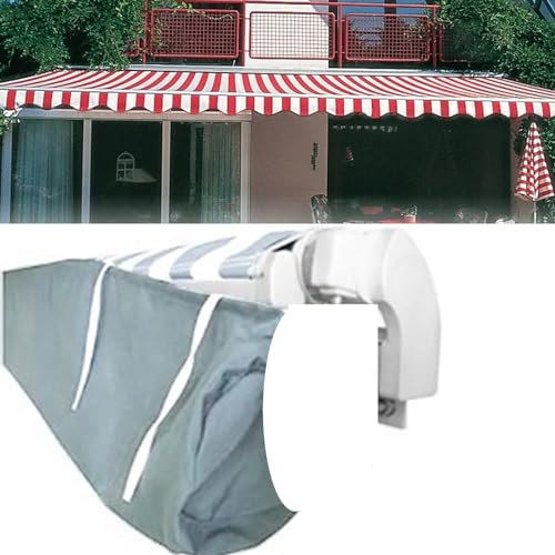 Markisenabdeckung, Einziehbares Schutzüberdachung, Shelter Schutzhülle, Strapazierfähiges, Wasserdichtes Polyestergewebe Von 3 m Breit für Außenbereich, Garten, Terrasse, Aufbewahrungstasche (3M,