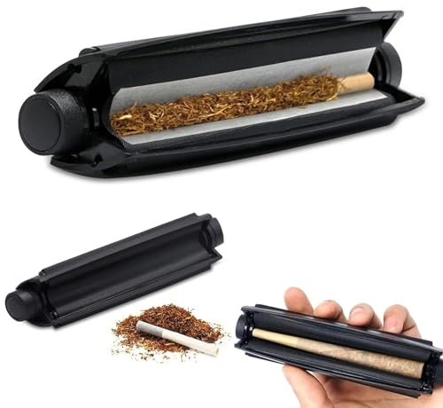 110 mm Conico Cigarette Roller, Tornio Sigarette, Tabacco Roller, Tabacco Rotazione Efficiente e Durevole Sigarette Macchina (Nero)