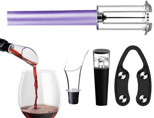 Set di apribottiglie per vino, kit per vino - Kit 4 pezzi - Accessorio per bar facile, apribottiglie di vino per camerieri e camerieri