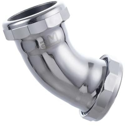 ZM Brass 45 Degree Elbow 1-1/2 Inch Slip Joint with Reducing Washer 22Ga