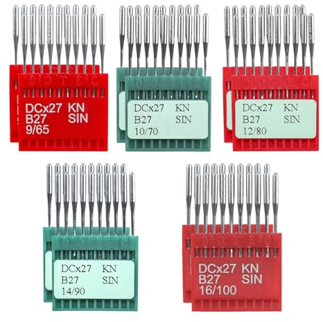 BLOOY - DCX27 Needles for Industrial Overlock Sewing Machines 81X1, B27, My 1023, UY191 (Mixed Set 100 PCS)