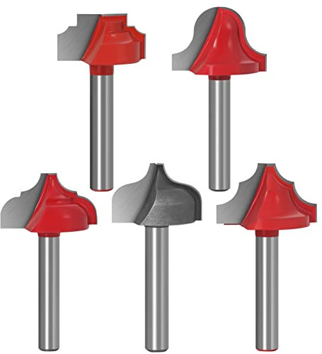 Fresa de mango de carburo sólido ， Broca enrutadora de madera con vástago de 6 mm, for esquinas rectas y redondas, herramientas n.º 3(NO1)