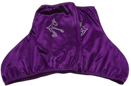 TOYANDONA Couvre-Patins à Glace Couleur Pourpre Élastiques en Polyester Confortable Toucher pour Amateurs de Patinage Adapté aux Patins et Chaussures de Patinage