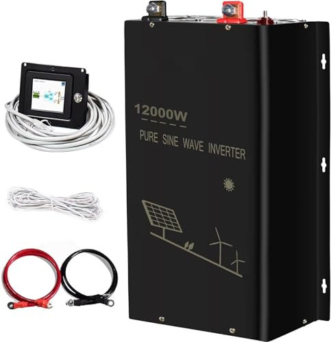 Power inverter Inverter Solare A Onda Sinusoidale Pura Fase Divisa Da 12000W Alimentazione Tramite Batteria Convertitore Da CC 24/36/48/96V CA 110/220V 120/240V Invertitore di Tensione Fotovoltaico(24