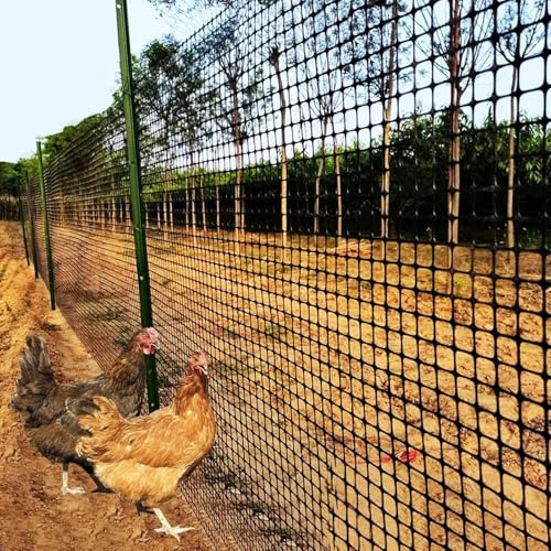 SSDDLZEQ Valla de jardín, Barrera for Animales, Valla de Seguridad for Exteriores en Rollo (para Perros, gallinas y Gatos), Pantalla de Seguridad de plástico Reutilizable(1.2x50m(4x164ft))