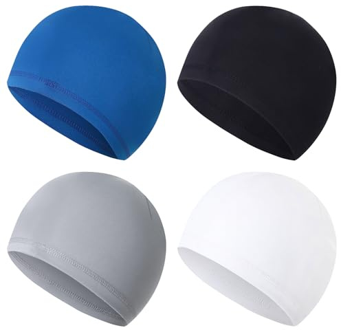 4 Pezzi Sottocasco Bici Estivo,Cappello da Ciclismo,Traspirante sotto Fodera per Cascoper Ciclismo,Arrampicata,Moto,per Uomo Donna