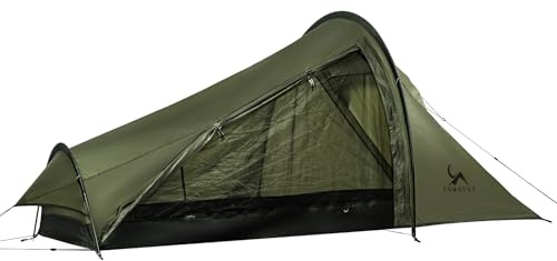 TOMOUNT Ultralight Biwaksack Nylon Bivy Zelt 1 Person wasserdichtes kleines Packmaß Trekkingzelt EIN-Man Zelt für Hikking, Camping, Outdoor, Klettern mit Rucksack