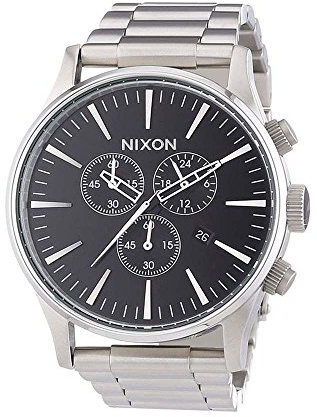 Nixon Armbanduhr Sentry Chrono Black