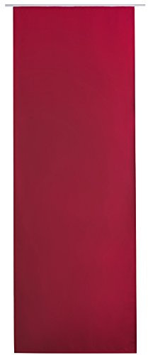 Bestlivings Flächenvorhang Blickdicht 60x245cm, Schiebegardine als Raumteiler (Rot) mit Klettband Befestigung inkl. Flächenvorhangtechnik und Beschwerungsstange