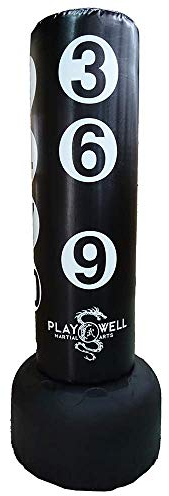 Playwell XXL Gratuit Debout Sac de Boxe W/Zone Numéro Objectifs