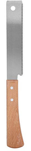 Hand Saw, 12in Wooden Handle Accurate Household Small Cut Teeth Shape Hand Saw Woodworking Flush Cutting Trim Tool