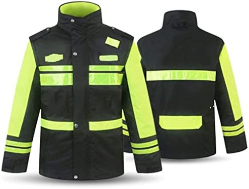 AMYSTY Sicherheitswesten Warnweste Warnschutzweste Reflektierender Anzug für den Winter Oxford-Stoff Wasserdichte reflektierende Warnschutz-Overalls Reflektorweste (Color : Down liner, Size : XXL)