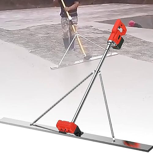LTSRLL Utensile Vibrante Finitura calcestruzzo per massetto Elettrico da 6000 Giri/min, Righello antimanomissione per livellamento della Superficie del Cemento a Batteria con Lama da 150 cm