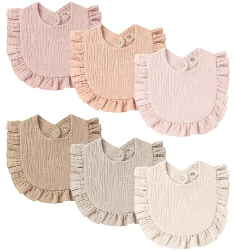 MairMore Baby Muslin Bibs Bandana Drool Bibs for Unisex Boys & Girls, Soft and Absorbent Cotton Teething Drooling Bib Set for Newborn Toddler