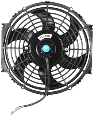 DEYIN KIT VENTOLA ELETTRICA DA 10 POLLICI RADIATORE RAFFREDDATORE OLIO AUTOMOTIVE UNIVERSALE SLIM COOLING 12V 80W
