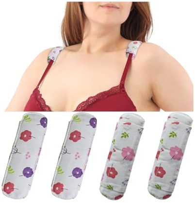 4 almohadillas para correas de sostén para sujetador, alivio de molestias en los hombros, almohadillas de protección para el hombro, Flores, Talla única
