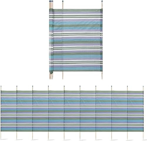 BONAFIDE 4,5,6,8,10 Pole Windbreak, Festival and Beach Windbreaker, Extra Tall Colorful Wind Break for Camping, Sun Shelter Garden Screen, Caravan Windbreakers, Heavy Duty Wind breakers for Garden