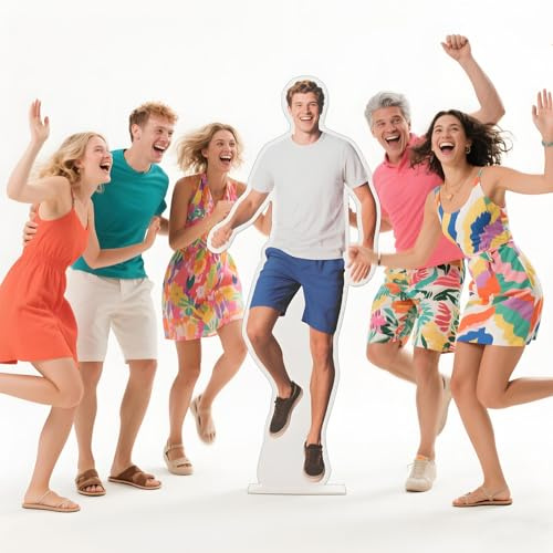Custom Cardboard Cutouts Life Size Personalized Decorations Upload Your Photo Up to 8 ft- Ideal for Movie Theme, Parties, Birthdays & Fans (6FT / 180CM)