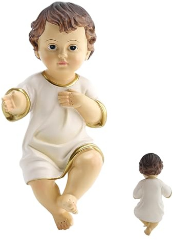 Genérico Pequeño Niño Jesús | Figuras Navideñas de Resina para Nacimiento - Miniatura Adorno Religioso Decoración para Familias Católicas En Temporada Festiva