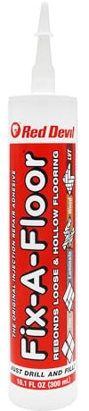 The Original Fix-A-Floor Loose Tile Repair Adhesive - Tile, Porcelain, Ceramic, Marble, Stone & Wood. Custom Tip for All Grout Sizes – 10.1 oz. *for Best Results Use The Proven Power of a Caulk Gun*